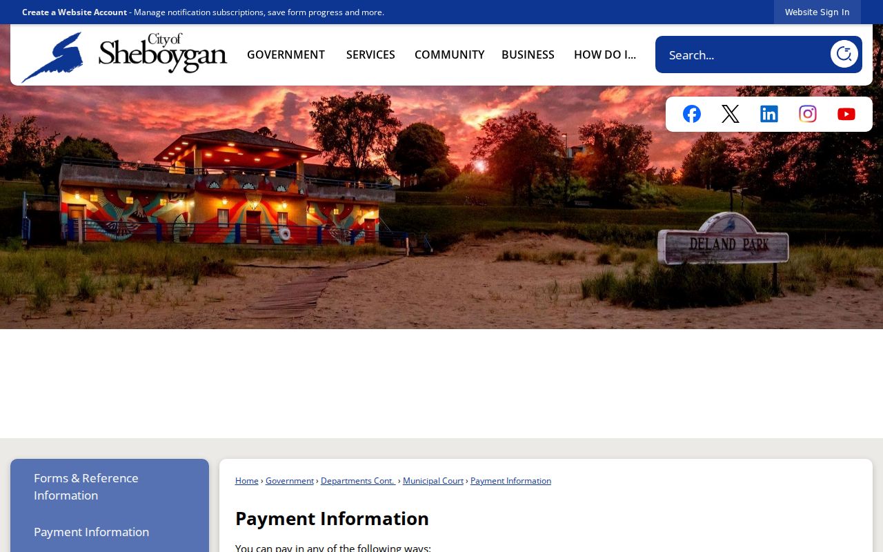 Sheboygan court docket payment counter and drop box options