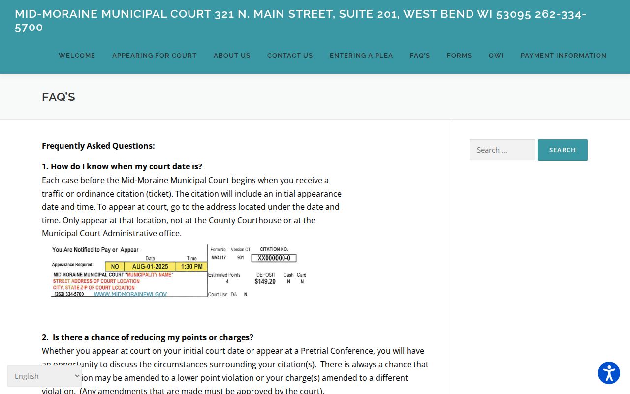 Sheboygan Falls court docket Mid-Moraine appearance and plea FAQ