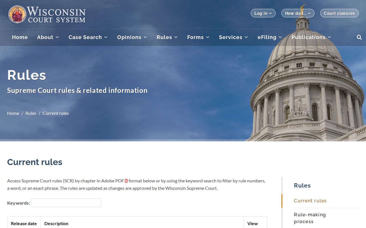 Wisconsin court record retention rules